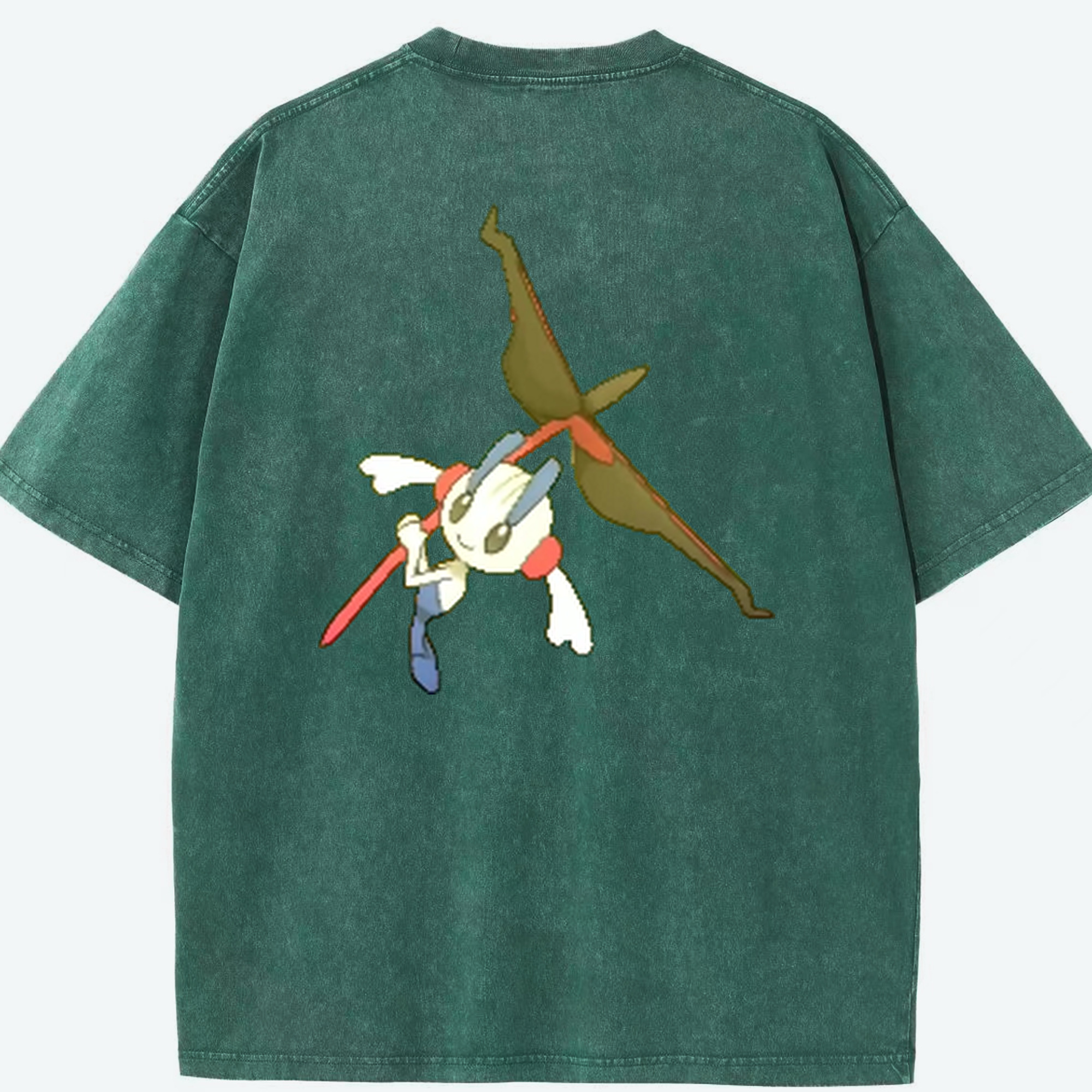 （画像用） ポケットモンスター Pokémon 綿100% ヴィンテージ風 半袖Tシャツ（背面プリント）